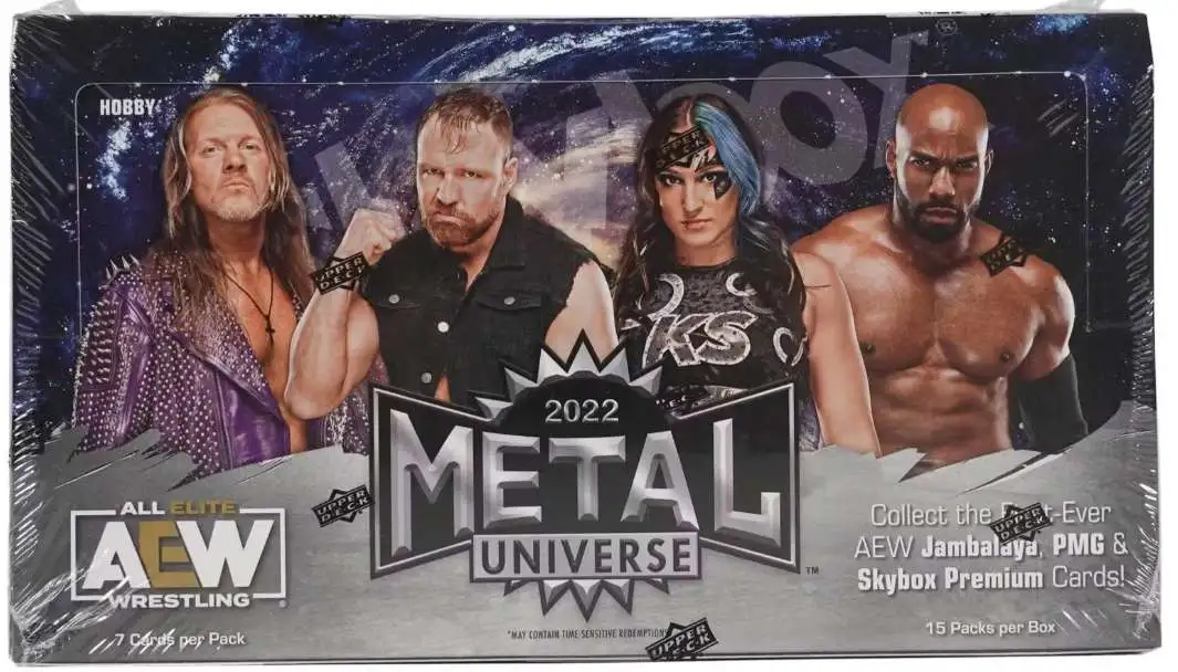 Metal Universe Upper Deck 2022 All Elite AEW Wrestling Trading Card HOBBY Box [15 Packs]