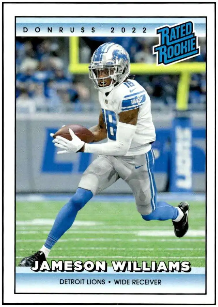 NFL 2022 Instant Donruss Rated Rookies Retro Football 1 of 4094 Jameson Williams #7