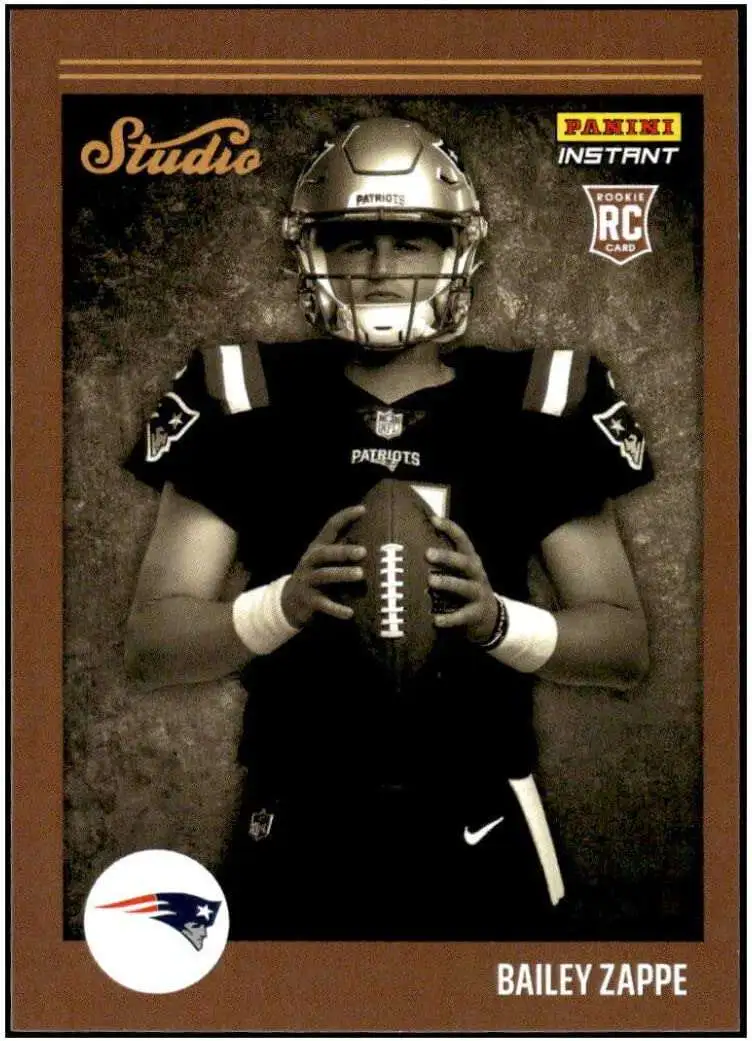 NFL 2022 Artistry Football Bailey Zappe Trading Card ART-BZ Rookie