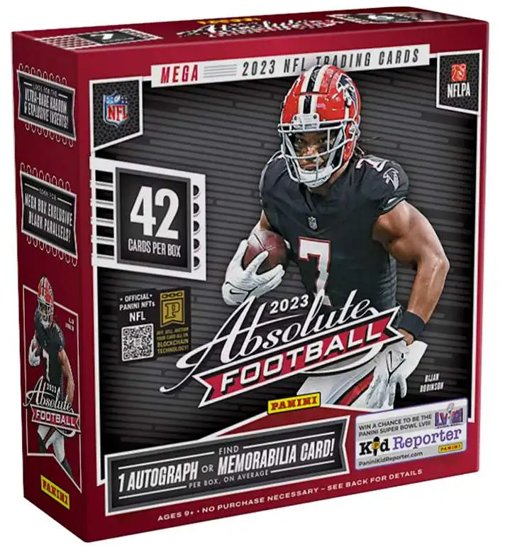 NFL 2023 Absolute Football Trading Card MEGA Box 6 Packs, 1 Autograph ...