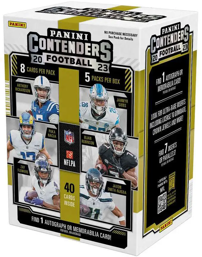 NFL Panini 2023 Contenders Football Trading Card BLASTER Box 5 Packs, 1