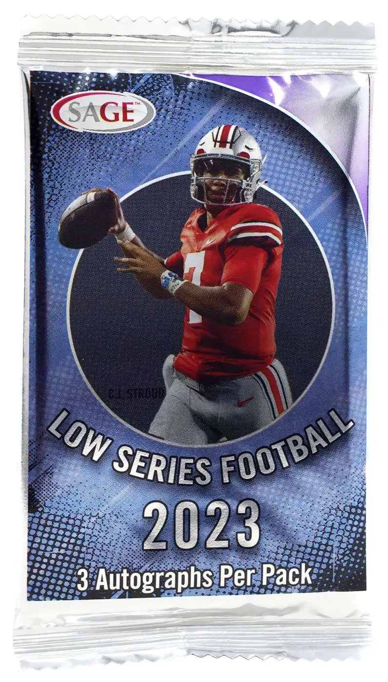 NFL 2023 LOW Series Football Trading Card AUTOGRAPH Pack [3 Signature Cards]