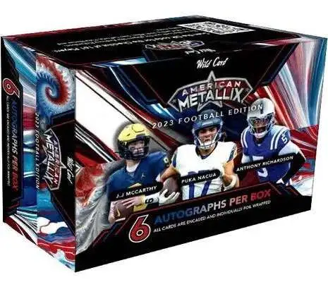 NFL 2023 Metallix Football Trading Card HOBBY Box [6 Autographs Per Box]
