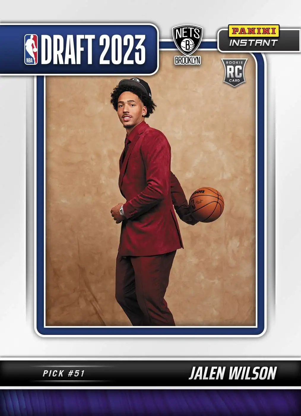 NBA 2023-24 Instant Draft Night Basketball Jalen Wilson Exclusive #28 [Rookie, Pick #51]