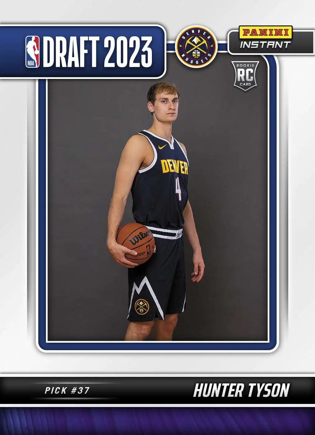 NBA 2023-24 Instant Draft Night Basketball Hunter Tyson Exclusive #33 [Rookie, Pick #37]