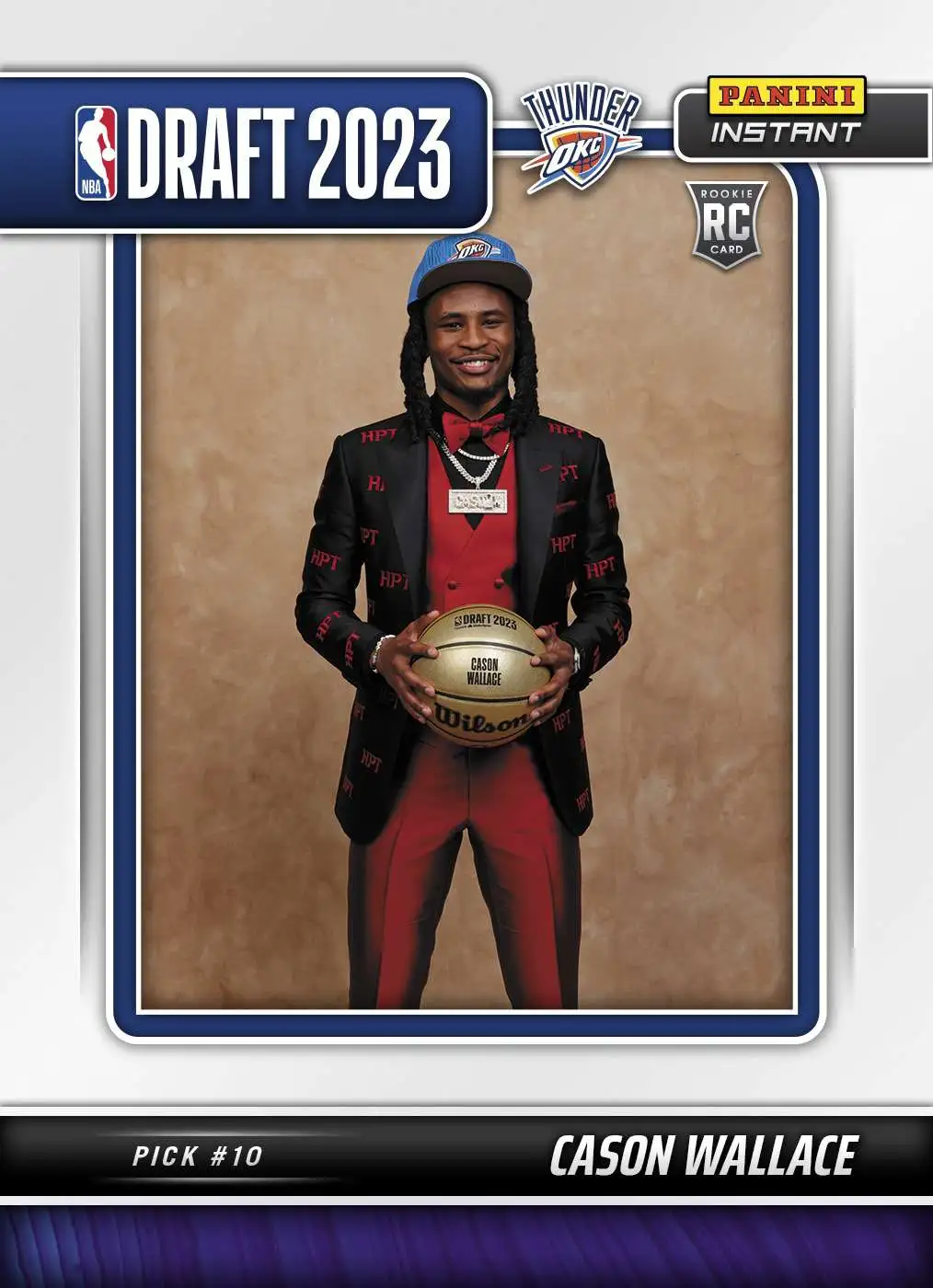 NBA Oklahoma City Thunder 2023-24 Instant Draft Night Basketball Cason Wallace Exclusive #8 [Rookie, Pick #10]