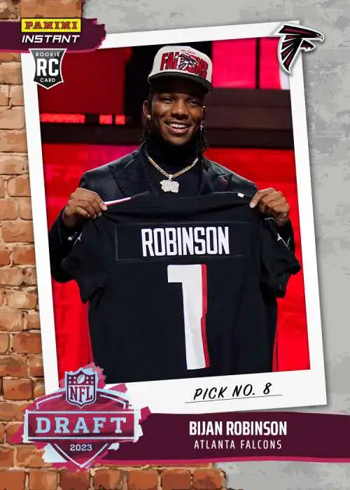 NFL Atlanta Falcons 2023 Instant Draft Night Football Bijan Robinson DN5 [Rookie Card]