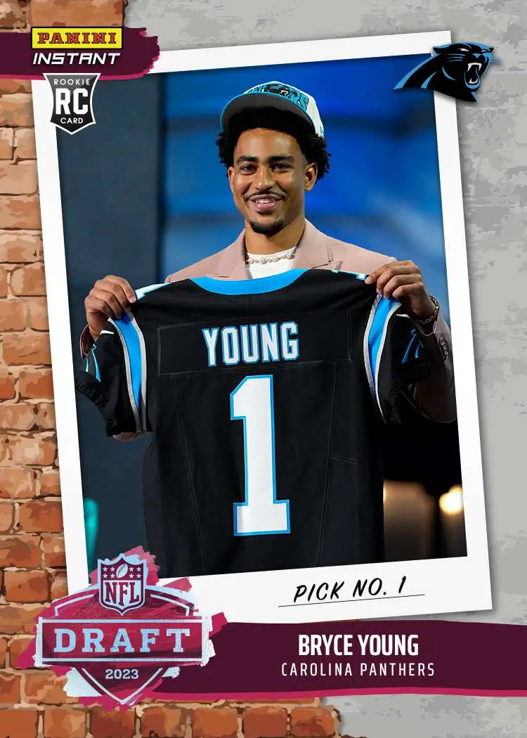 : New 2023 BRYCE YOUNG Carolina Panthers #1 NFL Draft Pick  Football Card - (Unbranded, Custom Made Novelty Art Card) : Collectibles &  Fine Art