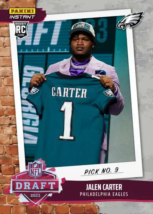 NFL Philadelphia Eagles 2023 Instant Draft Night Football Jalen Carter DN29 [Rookie Card]