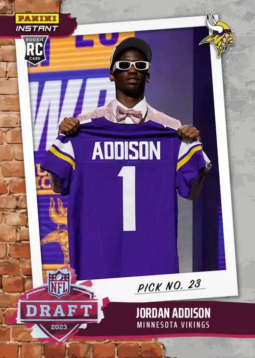 NFL Minnesota Vikings 2023 Instant Draft Night Football Jordan Addison DN9 [Rookie Card]