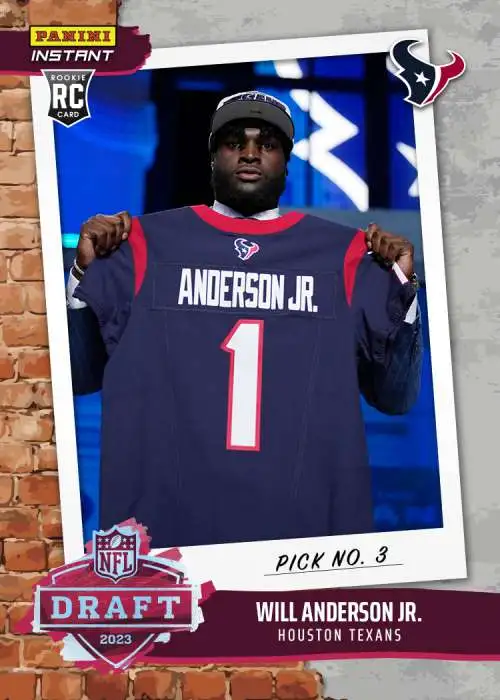 NFL Houston Texans 2023 Instant Draft Night Football Will Anderson Jr. DN13 [Rookie Card]