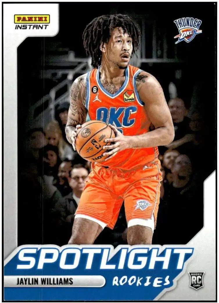 JAYLIN WILLIAMS 2022-23 PANINI PRIZM DRAFT PICKS BASE #98 ROOKIE OKC THUNDER  NBA