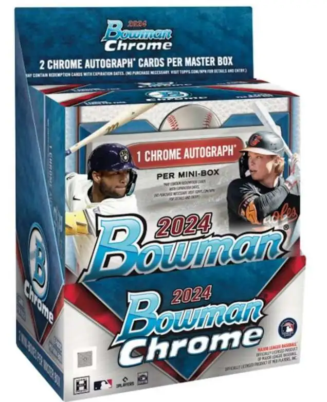 MLB Bowman 2024 Chrome Baseball Trading Cards HOBBY Box [2 MINI Boxes]