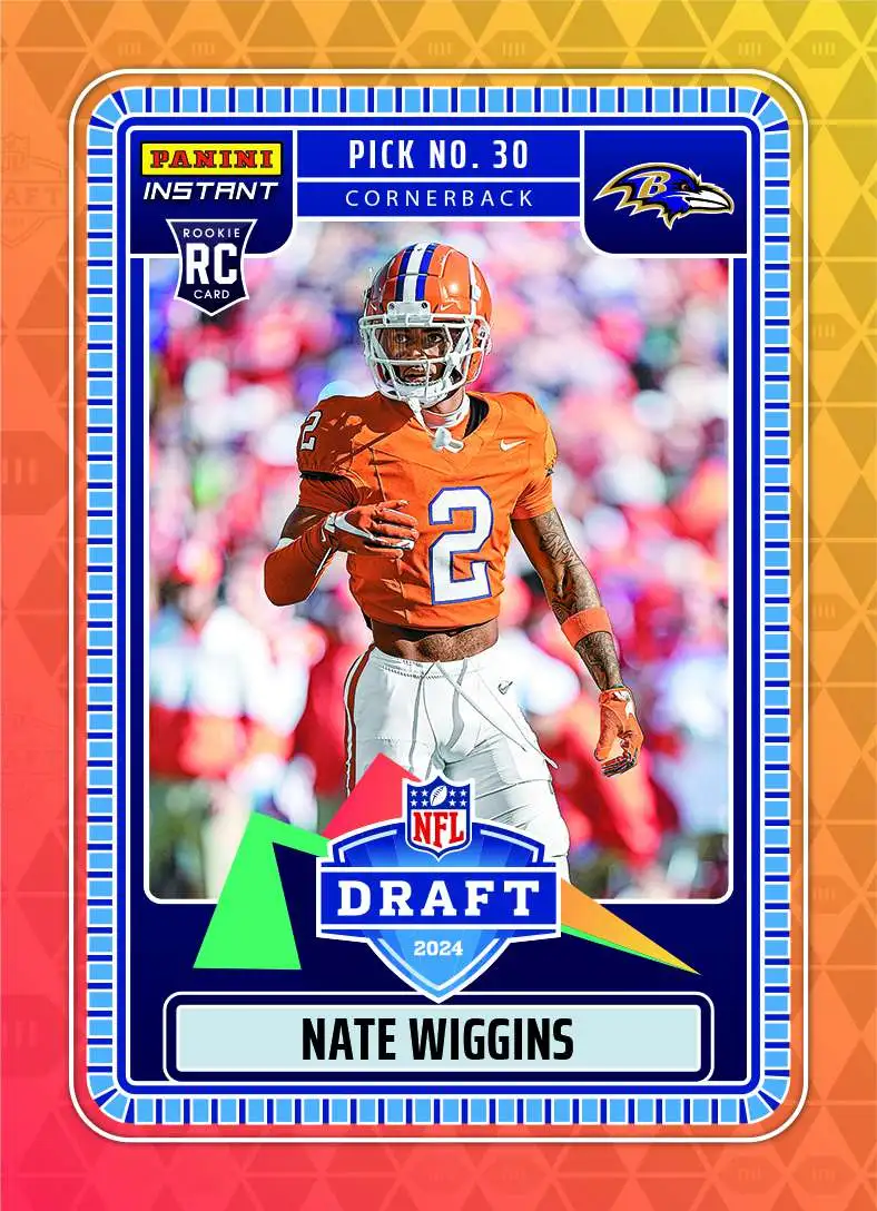 Nfl 2024 Instant Draft Night Football Single Card Nate Wiggins Nfldn 11