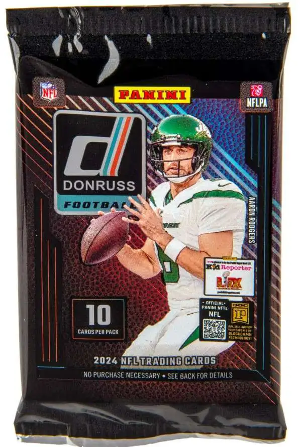 NFL Panini 2024 Donruss Football Trading Card MEGA Pack [10 Cards]