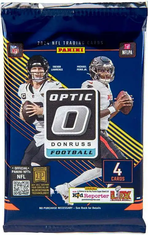 NFL Panini 2024 Donruss Optic Football Trading Card RETAIL Pack [4 Cards]