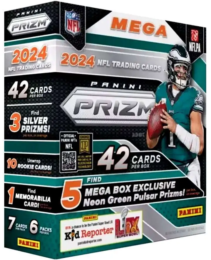 NFL Panini 2024 Prizm Football Trading Card MEGA Box [6 Packs]