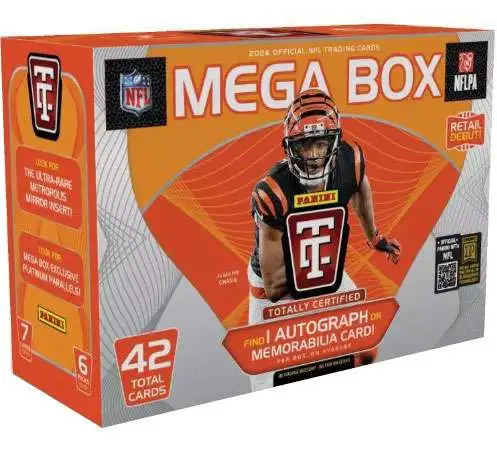 NFL Panini 2024 Totally Certified Football Trading Card MEGA Box [6 Packs]