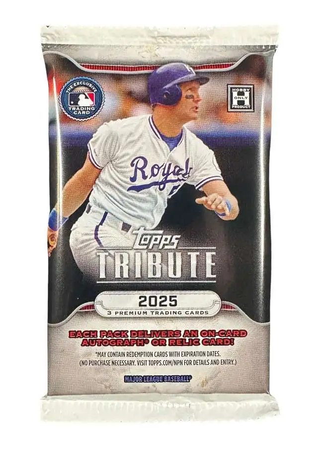 MLB Topps 2025 Tribute Baseball Trading Card HOBBY Pack [3 Cards]