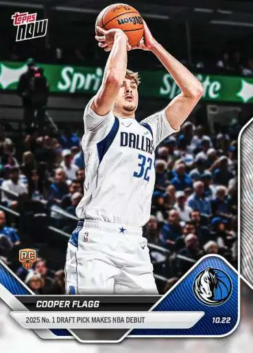 NBA Dallas Mavericks 2025-26 NOW Basketball Cooper Flagg #6 [Rookie]
