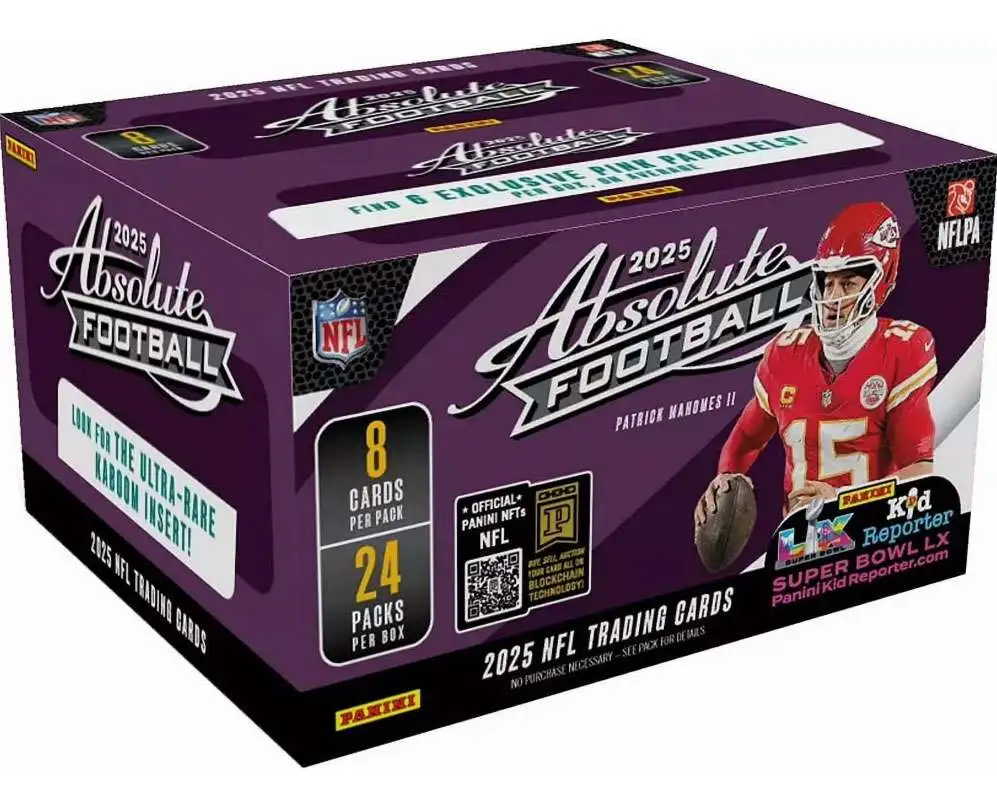 NFL Panini 2025 Absolute Football Trading Card RETAIL Box [24 Packs]