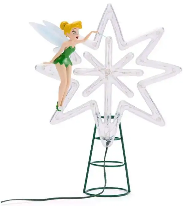 Disney Peter Pan 2025 Holiday Tinker Bell Exclusive Light Up Christmas Tree Topper