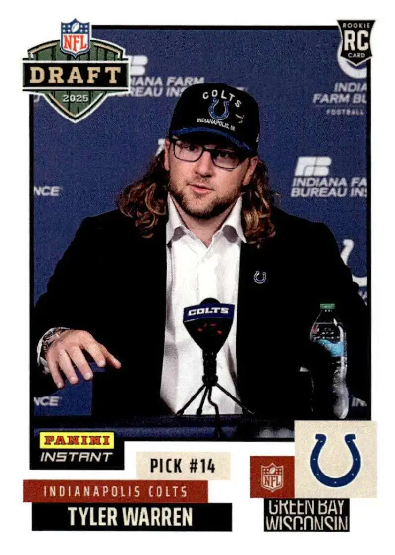 NFL Indianapolis Colts 2025 Instant Draft Night Football Tyler Warren NFLDN-10 [Rookie]