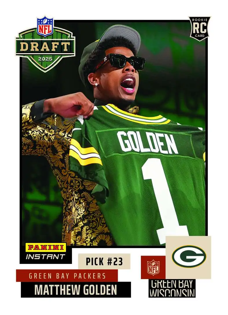 NFL Green Bay Packers 2025 Instant Draft Night Football Matthew Golden NFLDN-12 [Rookie]