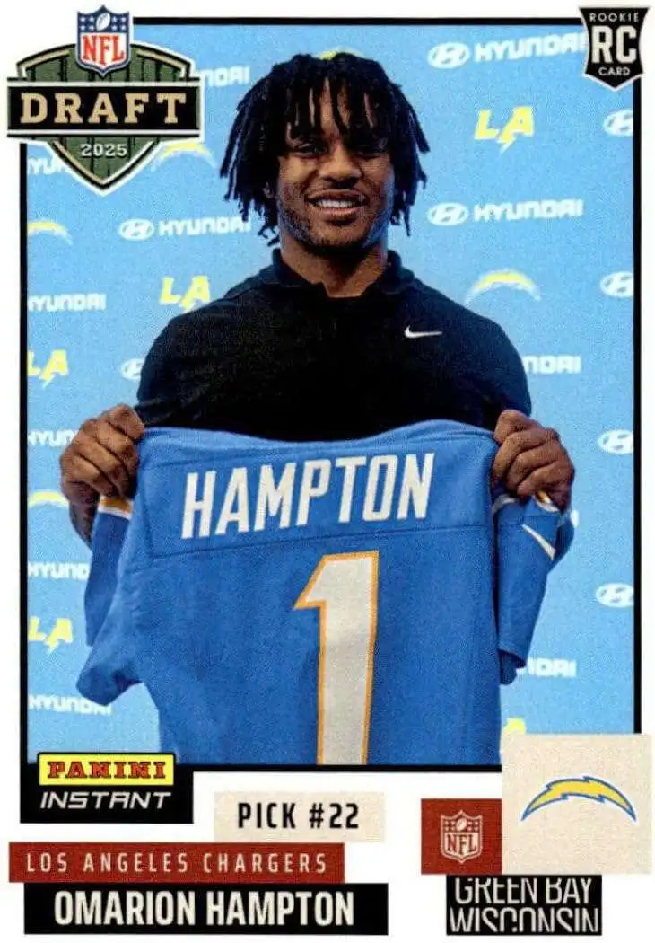NFL Los Angeles Chargers 2025 Instant Draft Night Football Omarion Hampton NFLDN-14 [Rookie]
