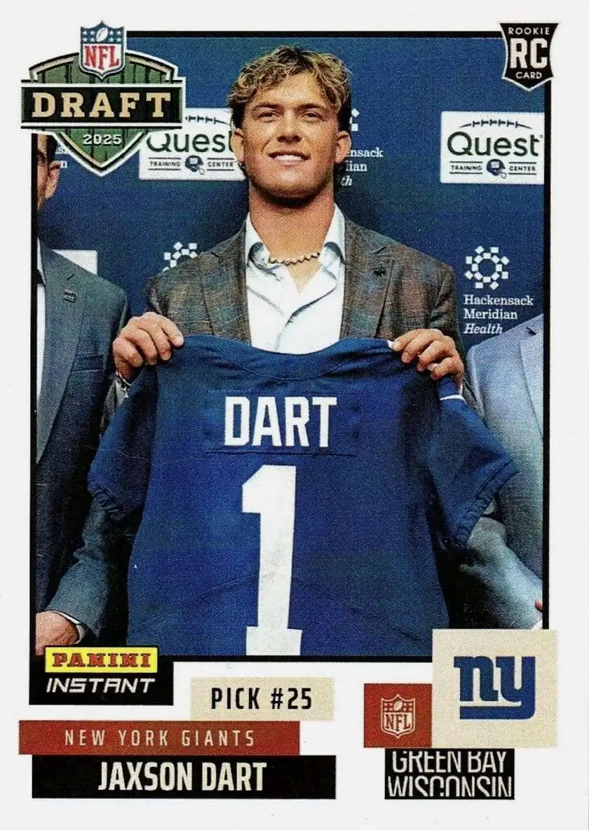NFL New York Giants 2025 Instant Draft Night Football Jaxson Dart NFLDN-15 [Rookie]
