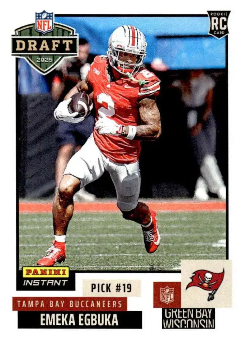 NFL Tampa Bay Buccaneers 2025 Instant Draft Night Football Emeka Egbuka NFLDN-23 [Rookie]
