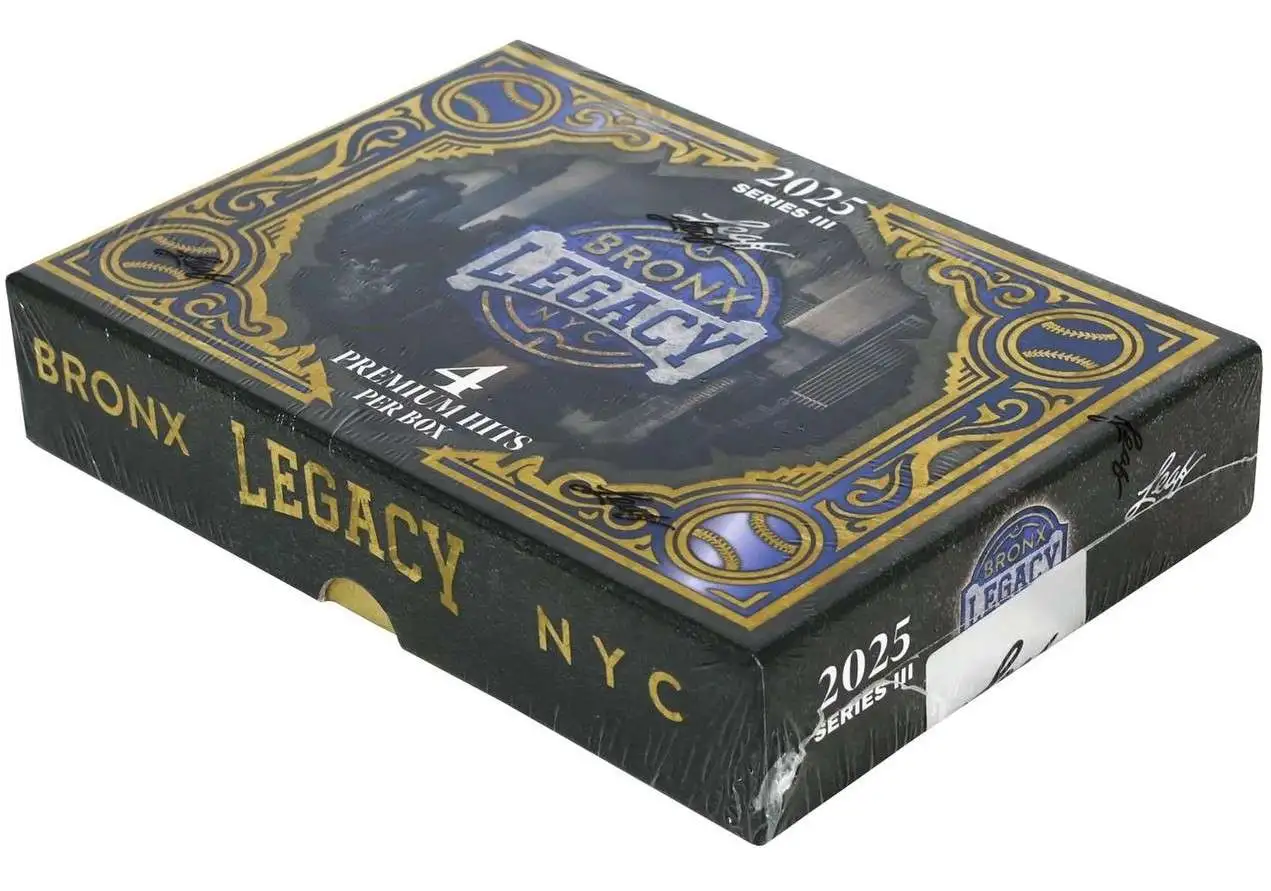 MLB Leaf 2025 Bronx Legacy Baseball Trading Card HOBBY Box [4 Premium Hits!]
