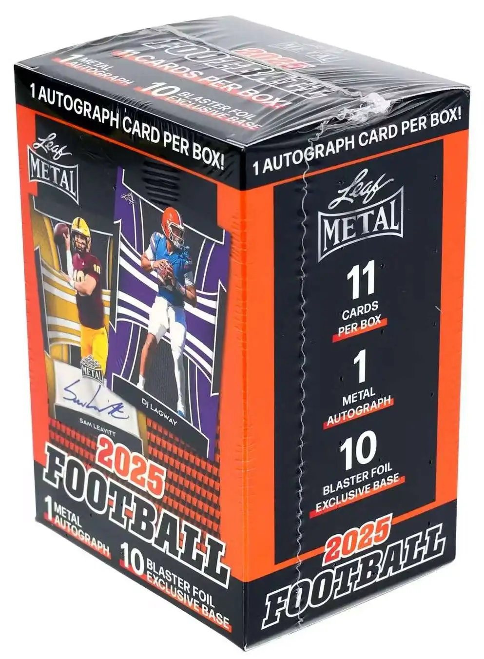 NFL Leaf 2025 Metal Football Trading Card BLASTER Box 11 Cards, 1