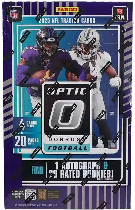 NFL Donruss 2025 Optic Football Trading Card HOBBY Box [20 Packs]