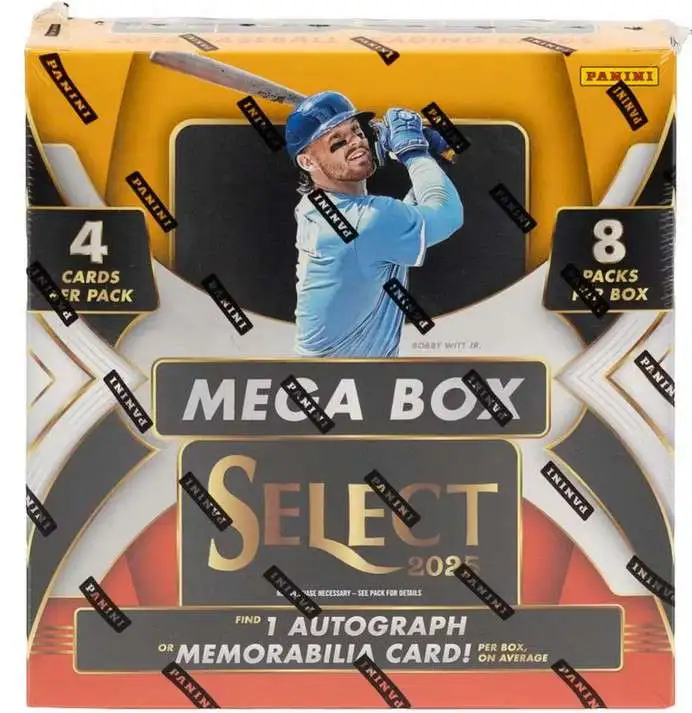 MLB Panini 2025 Select Baseball Trading Card MEGA Box [8 Packs]