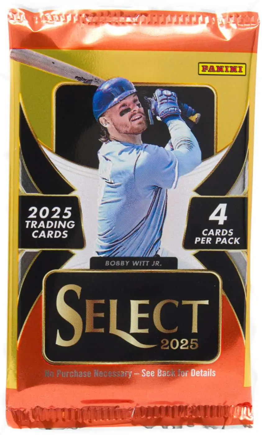 MLB Panini 2025 Select Baseball Trading Card BLASTER Pack [4 Cards]