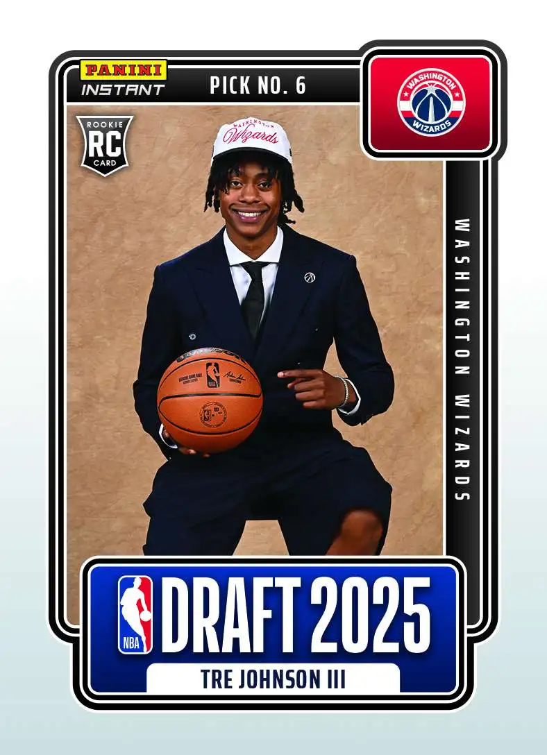 NBA Washington Wizards 2025-26 Instant Draft Night Basketball Tre Johnson III NBADN-6 [Rookie]