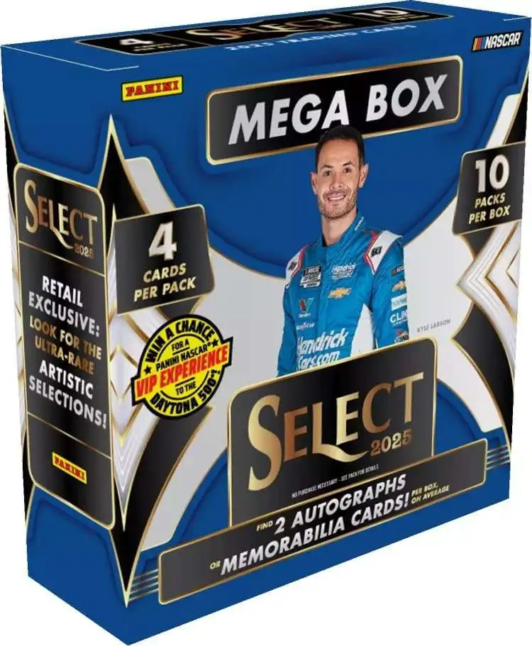 NASCAR Panini 2025 Select Racing Trading Card MEGA Box [10 Packs]