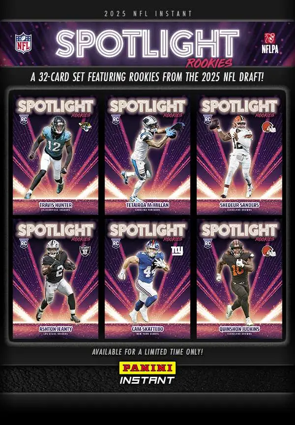 NFL Panini 2025 Instant Football Spotlight Rookies Trading Card