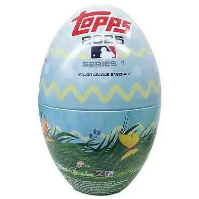 MLB Topps 2025 Series 1 Baseball Trading Card Easter Egg Tin [RANDOM Tin Design, 59 Cards]