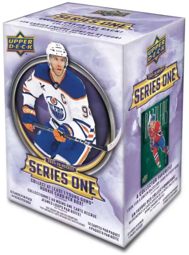 NHL Upper Deck 2025-26 Series 1 Hockey Trading Card BLASTER Box [4 Packs]