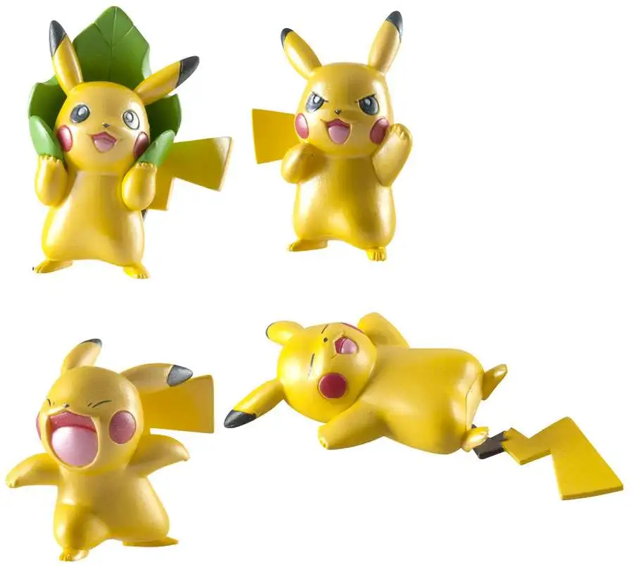 Pokemon 025 Pikachu Set of 4 Mini Figures 20th Anniversary 20 Years Tomy for sale online 