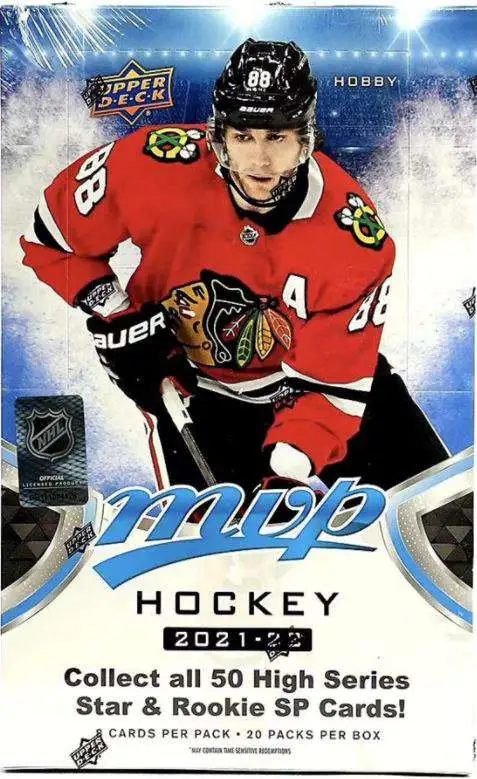 NHL Upper Deck 2021-22 MVP Hockey Trading Card HOBBY Box [20 Packs]