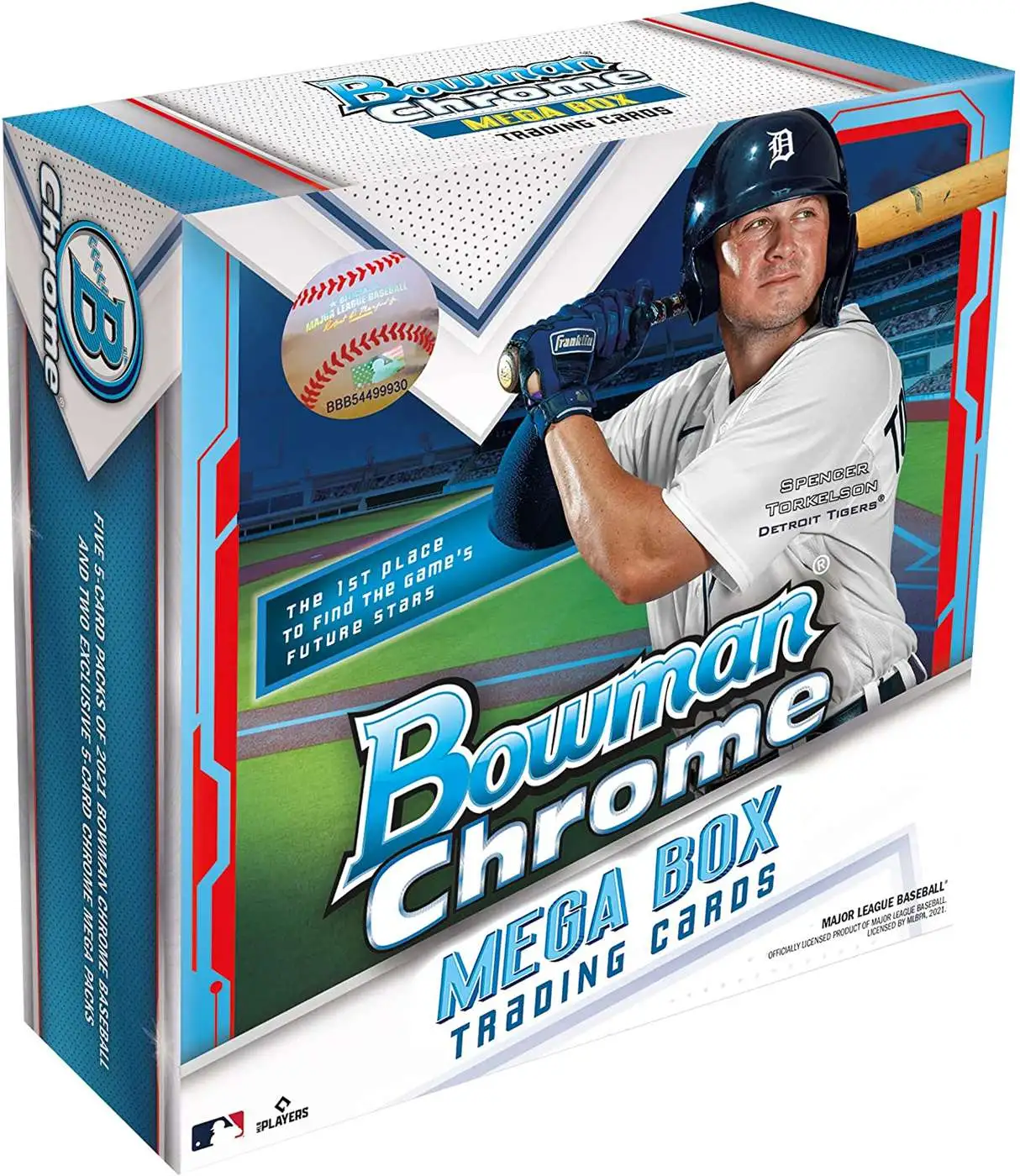 MLB Bowman 2021 Chrome Baseball Trading Card MEGA Box 7 Packs Topps