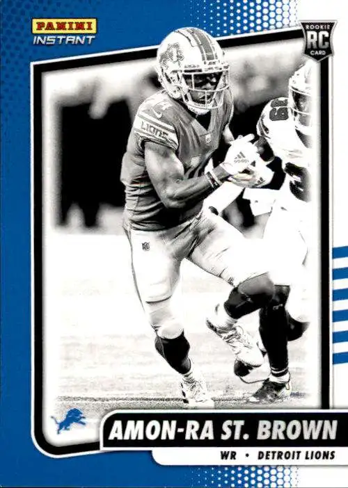 NFL 2021 Instant Football Black White Rookies Single Card Amon-Ra St. Brown  BW29 1 of 2728 - ToyWiz