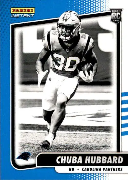 NFL 2021 Instant Football Black & White Rookies Chuba Hubbard BW31 [1 of 2728]