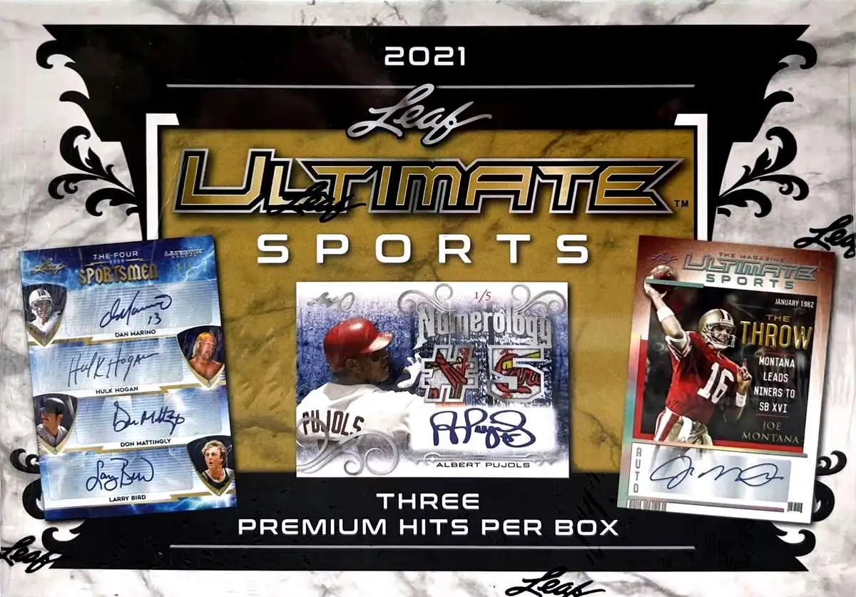 Leaf 2021 Ultimate Sports Trading Card HOBBY Box [3 Premium Hits]