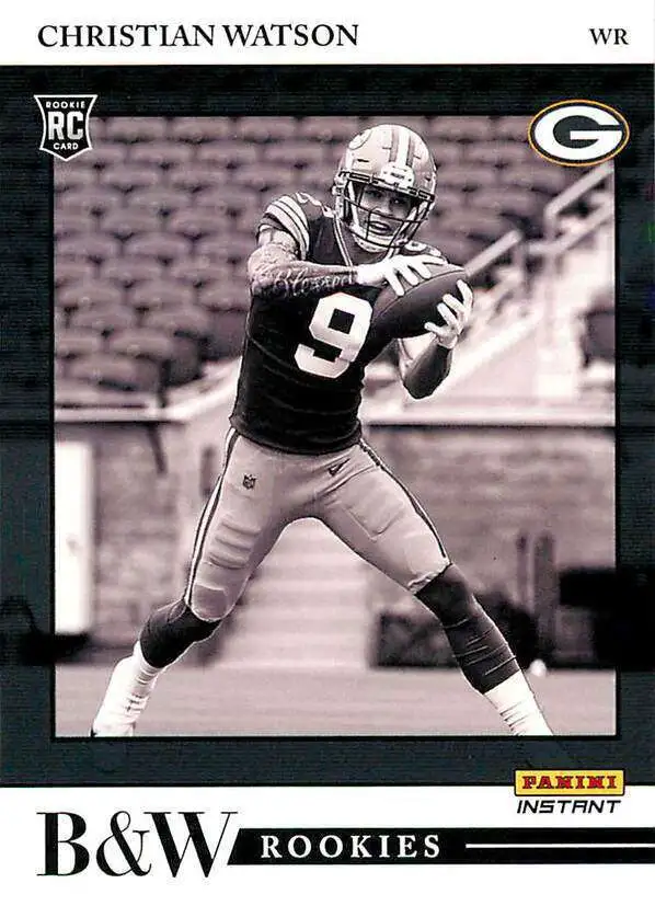 NFL 2022 Instant Black & White Rookies /649 Christian Watson BW12 [Rookie Card]