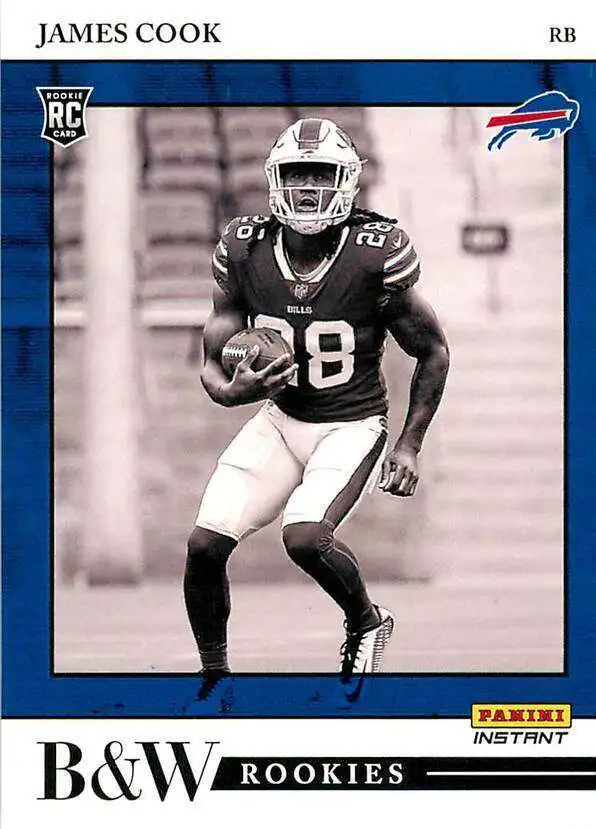 NFL 2022 Instant Black & White Rookies /649 James Cook BW22 [Rookie Card]