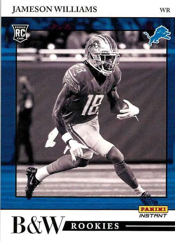 NFL 2022 Instant Black & White Rookies /649 Jameson Williams BW7 [Rookie Card]